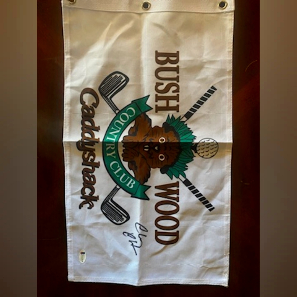 Chevy Chase signature authentic Golf Flag Caddyshack Bush Wood Country Club
